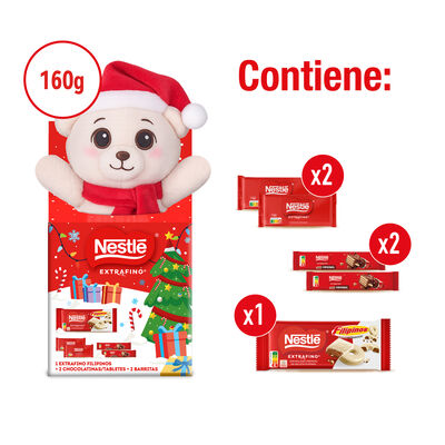 Chocolate extrafino con tableta 2 uds y barritas 2 uds Nestlé + peluche
