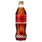 Refresco cola Coca-Cola botella 50cl zero azúcar zero cafeína