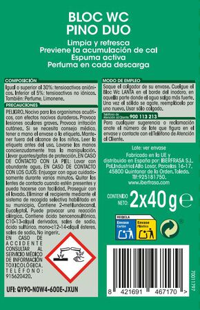 Limpiador WC bloc duo Lanta pino