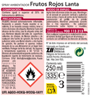 Ambientador spray Lanta 250ml frutos rojos