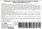 Empanada de bacon y chorizo 560g