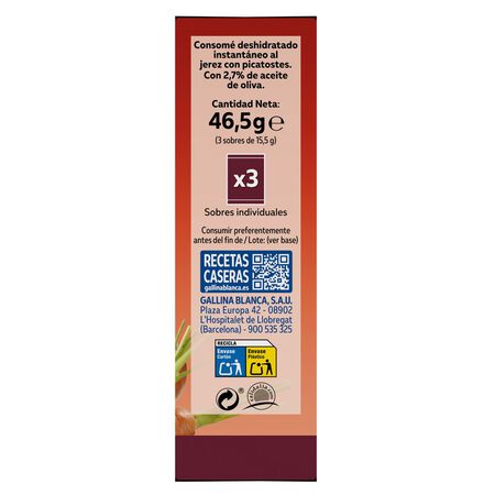 Consomé al jerez Sopinstant 46g con picatostes