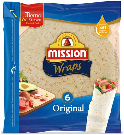 Tortillas de trigo Wraps Mission original 6 uds
