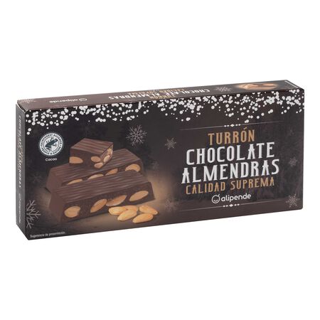 Turrón de chocolate Alipende 250g con almendras