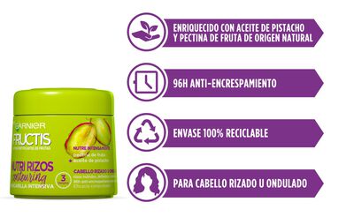 Mascarilla capilar intensiva Fructis 320ml hidra rizos
