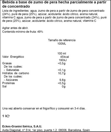 Néctar de pera Granini 1l