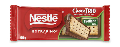 Chocolate trio extrafino relleno de avellana con galleta Nestl&eacute; 90g