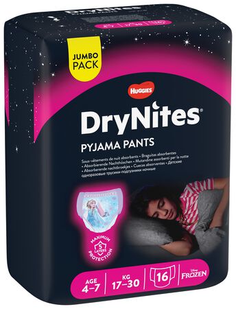 Pants braguitas Huggies Drynites Girls 17-30kg 16 uds
