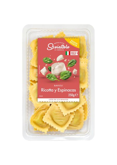 Ravioli con ricota y espinacas Scoiattolo 250g