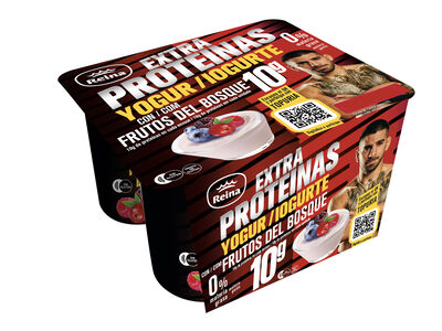Yogur frutos del bosque 00 rico en proteínas Reina (4x120g)