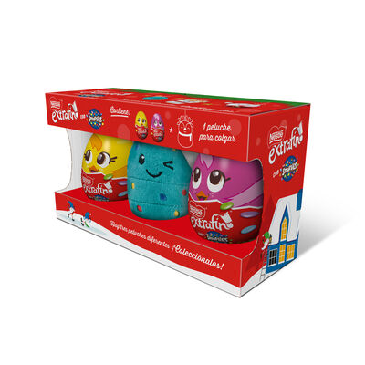 Huevo chocolate Nestle extrafino 2 unidades con smarties+peluche para colgar