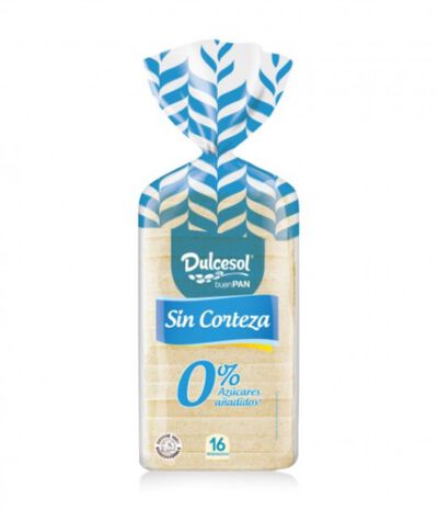 Pan de molde sin corteza 0% Dulceso. 450g