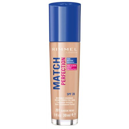Base de maquillaje fluido Rimmel Match Perfection 201
