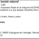 Café espresso roast intensidad 11 Starbucks 10 cáps