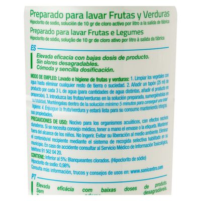 Desinfectante para lavar fruta-verdura Sanicentro 750ml