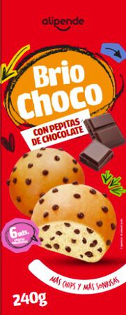Pastelito Briochoco Alipende pepitas chocolate 240g