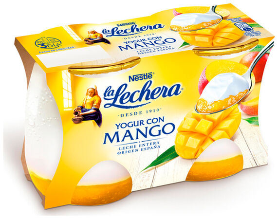 Yogur La Lechera pack 2 con mango