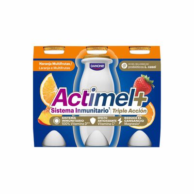 Actimel naranja multifrutas pack 6 100g x 6