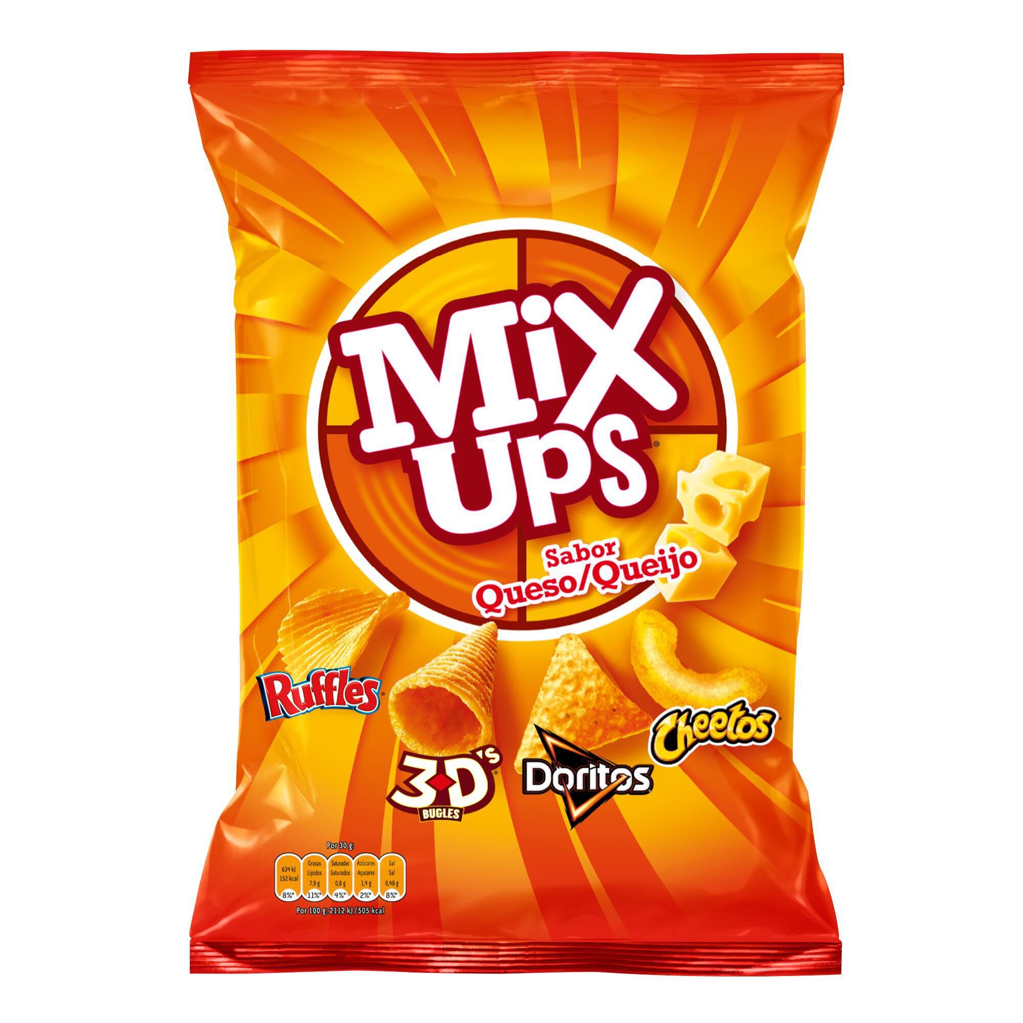 Snack Mix Ups sabor queso 125g