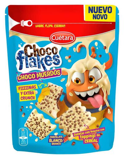Galletas de chocolate blanco Chocoflakes Chocomuerdos 100g