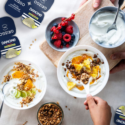 Yogur estilo griego Danone pack 4 lima lim&oacute;n