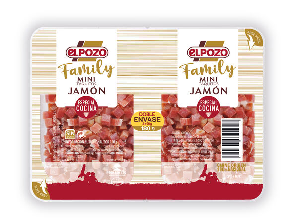Taquitos de jamón curado mini especial cocina EL POZO 2 x 90 g