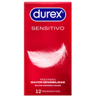 Preservativos Durex 12 uds sensitivo suave y fino extralubricado