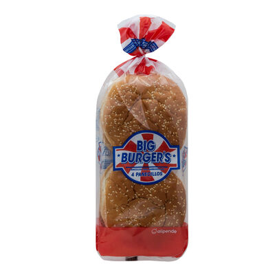 Pan de hamburguesa big burger's Alipende 300g
