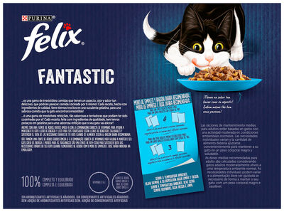 Comida h&uacute;meda para gatos fest&iacute;n del mar Felix 12uds