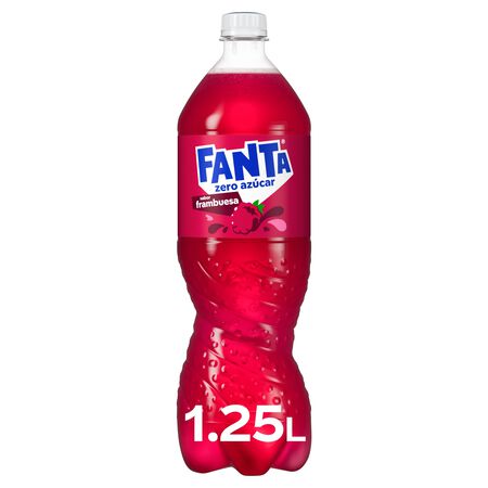 Refresco de frambuesa zero azúcar Fanta 1,25l