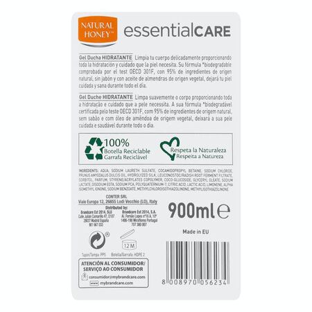 Gel baño Natural Honey 900ml hidratante