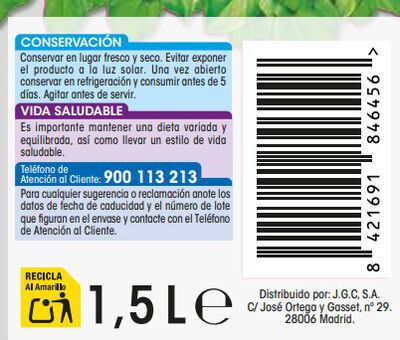 N&eacute;ctar de naranja Alipende 1,5l