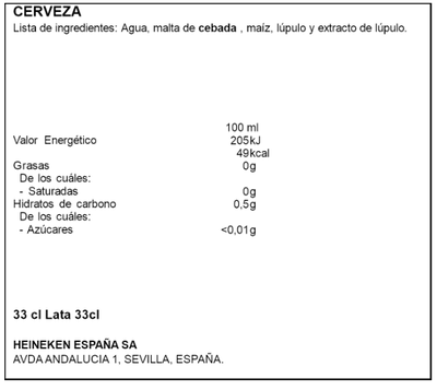 Cerveza Dorada El Aguila Lata 33cl