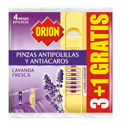 Antipolillas de pinza Orion 3+1 unidades lavanda