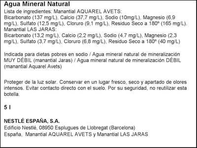 Agua Aquarel Nestlé 5l