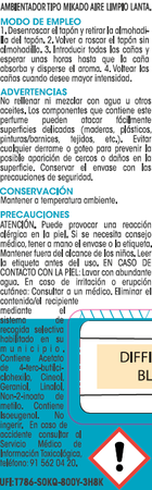 Ambientador tipo mikado Lanta 50ml aire limpio