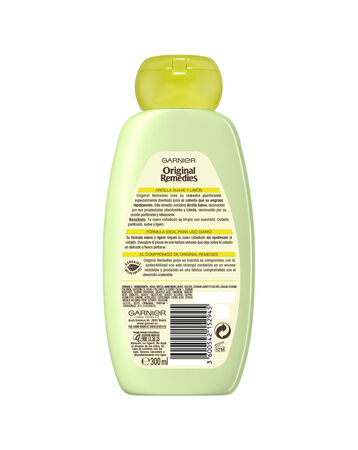 Champú purificante Garnier Original Remedies 300ml Arcilla y Limón