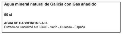Agua con gas Cabreiroa 50cl