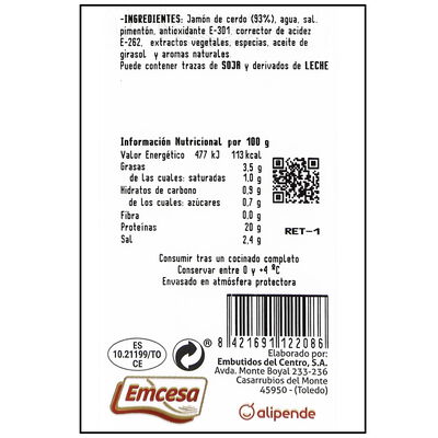 Pincho de jamón de cerdo adobado Alipende 4 uds 300g aproximadamente