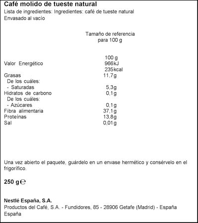 Café molido natural La Estrella 250g