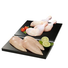 1kg pechugas de pollo + 1kg de muslos