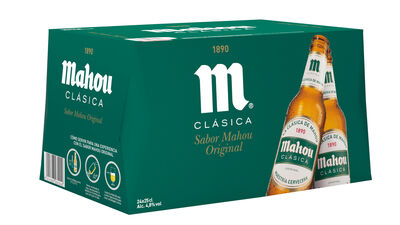 Cerveza rubia Mahou Clásica pack 24 botellas 25cl