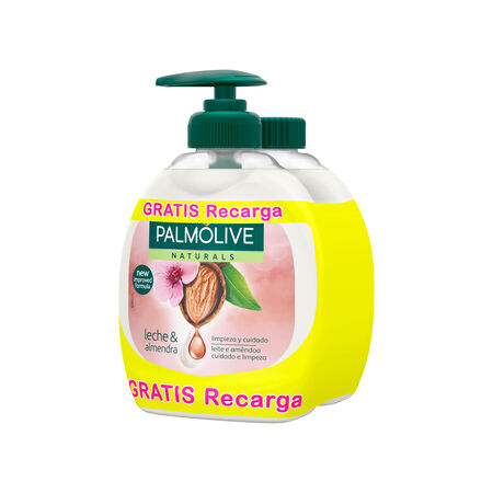 Jabón manos Palmolive 300 ml almendras + Recambio