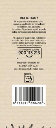 Galleta Digestive 0% az&uacute;car Alipende 400g