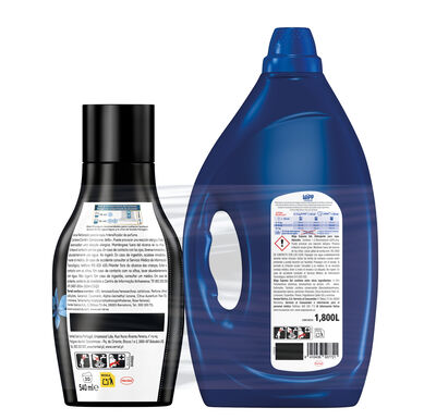 Detergente liquido Wipp Express 40lavados azul+30lavados Vernel floral