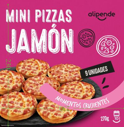 Mini pizzas Alipende 270g jam&oacute;n