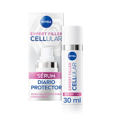 Serum cellular expert filler Nivea 30ml SPF50+ fluido uv diario