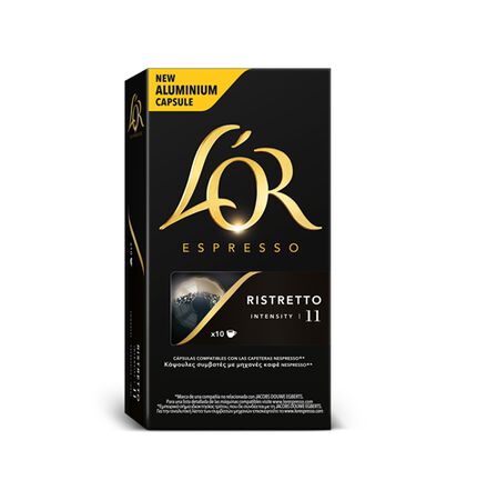 Café espresso ristretto intensidad 11L'Or 10 cápsulas