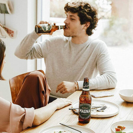 Cerveza rubia especial San Miguel Magna lata 33cl
