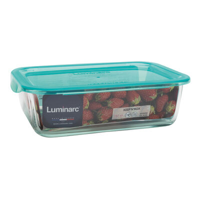 Recipiente Luminarc 197cl rectangular tapa verde
